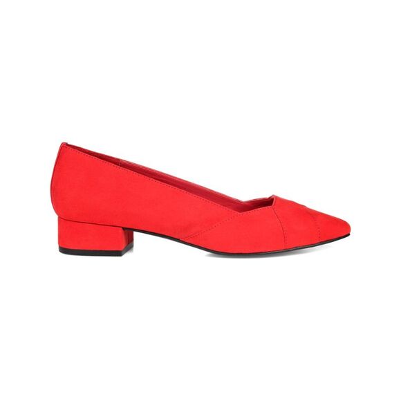 JOURNEE COLLECTION Shoes - JOURNEE COLLECTION Womens Red Justine Toe Block Heel Slip On Heeled Loafers 6.5